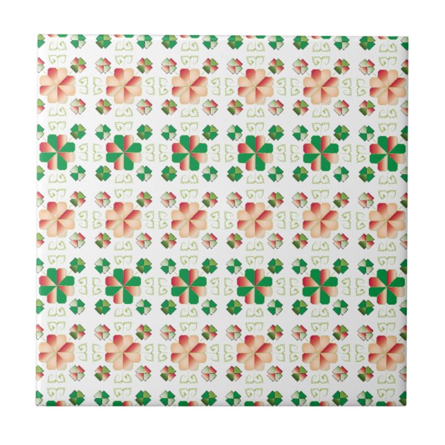 Carreau SUN traditionnel letton motif géométrique X (Devant)