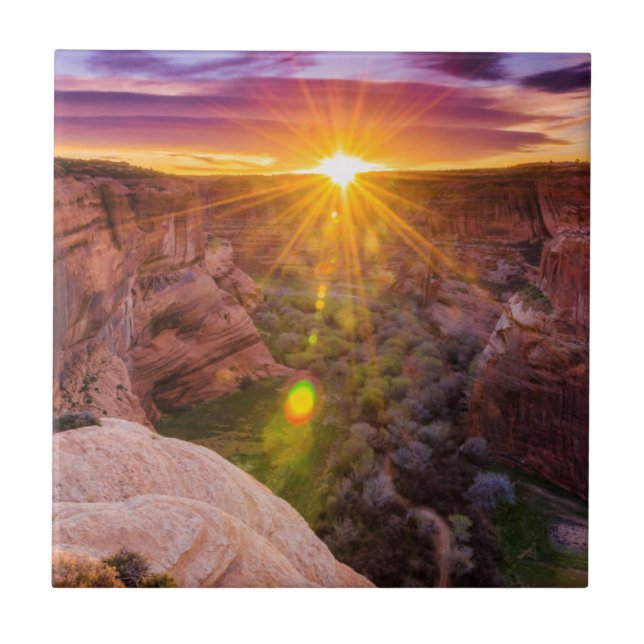 Carreau Sunburst au Canyon de Chelly, AZ (Devant)