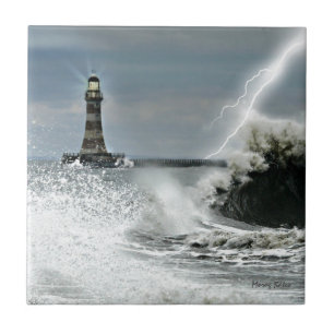 Carreau Sunderland - pilier et phare de Roker