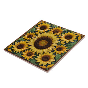 Carreau Sunflowers Populaire belle collection