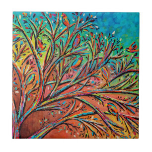 Carreau Sunrise Treetop Birds II