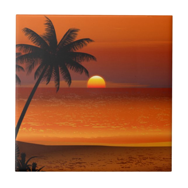 Carreau sunset beach oahu hawaii north shore carte postale (Devant)