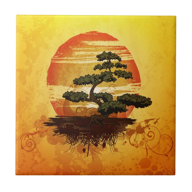 Carreau Sunset de Bonsai Tree (Devant)