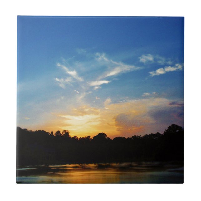 Carreau Sunset Mountain Lake (Devant)