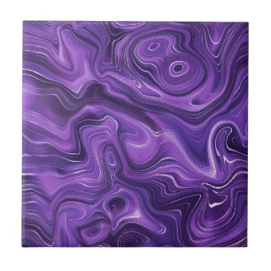 Carreau Super Funky Design Courbes Violettes Marbre 6-6
