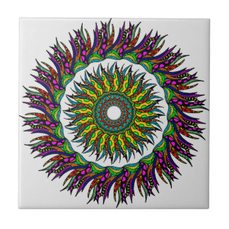 Carreau superbe conception artistique originale de mandala