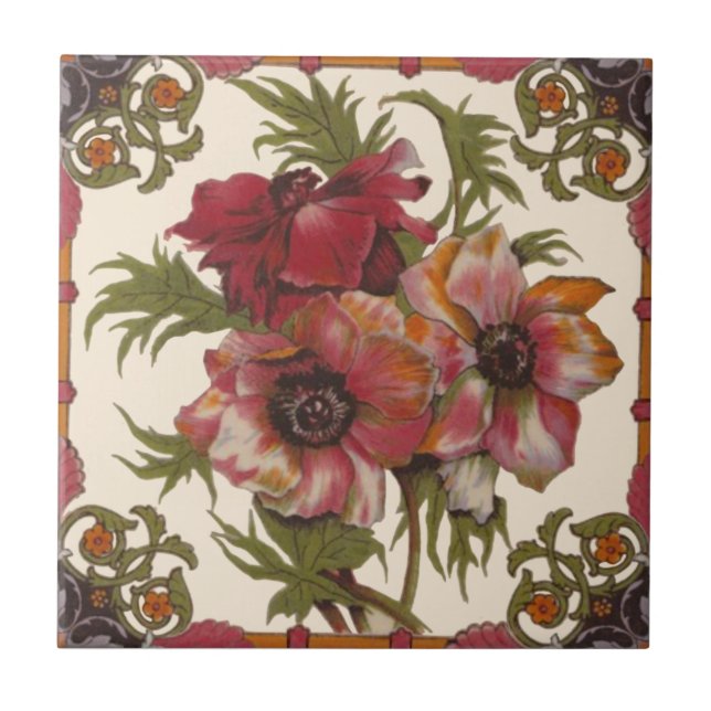 Carreau Superbes cépages d'antiquités c1890 Repro couleurs (Devant)