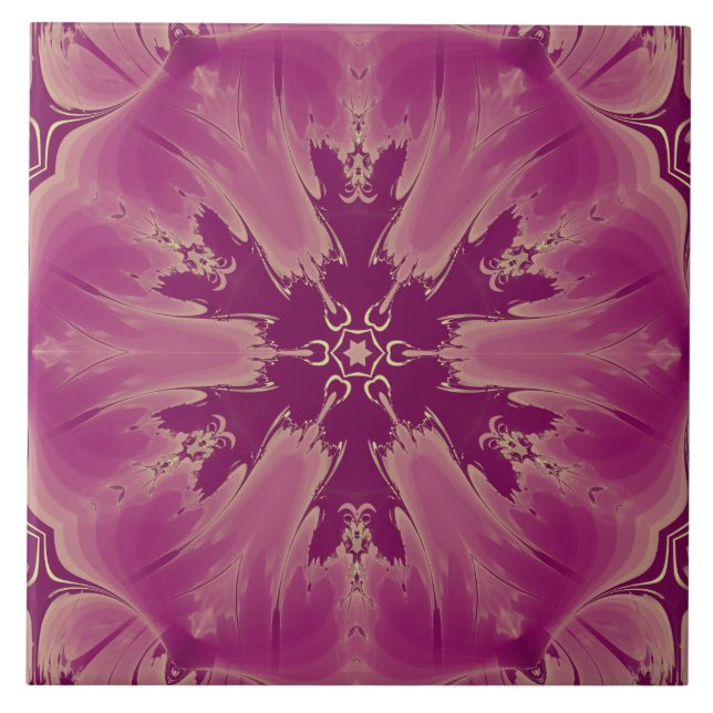 Carreau Superbes teintes violettes de fleurs exotiques (Devant)