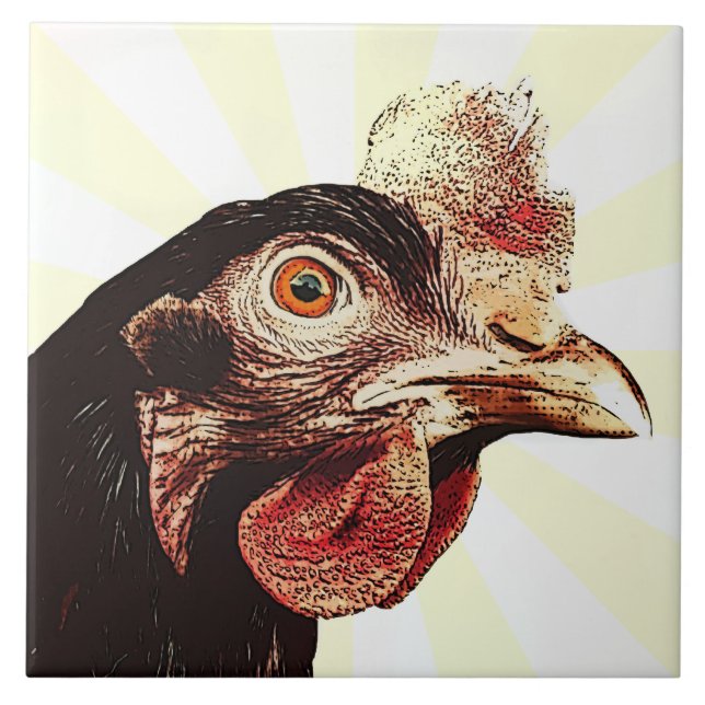 Carreau Superstar grincheux génial de poulet (Devant)