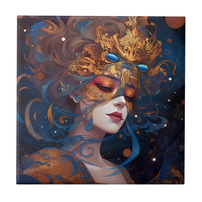 Carreau Surreal Lady Imaginaire Art (Devant)