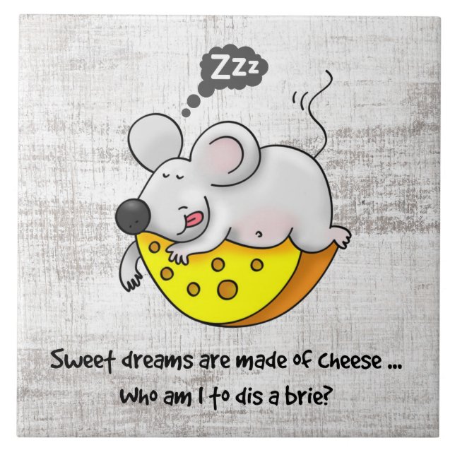 Carreau Sweet Dreams sont faits de fromage mignon Souris r (Devant)