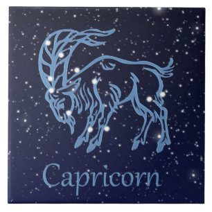 Carreau Symbole Capricorne Constellation et Zodiaque avec 