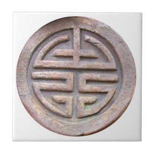 Carreau Symbole chinois de longévité