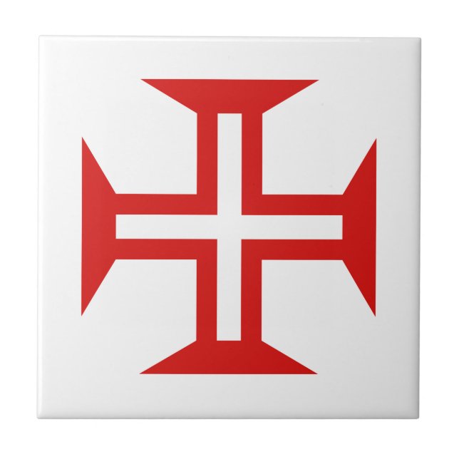 Carreau Symbole de drapeau de croix de pays du Portugal (Devant)