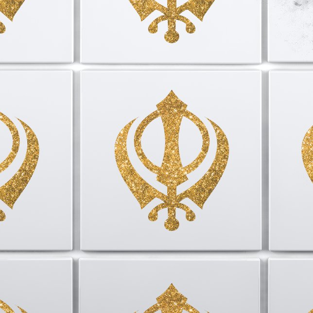 Carreau SYMBOLE DE Glitterie Sikh Khanda (Créateur téléchargé)