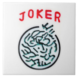 Carreau symbole de jeu MahJong tuile Joker