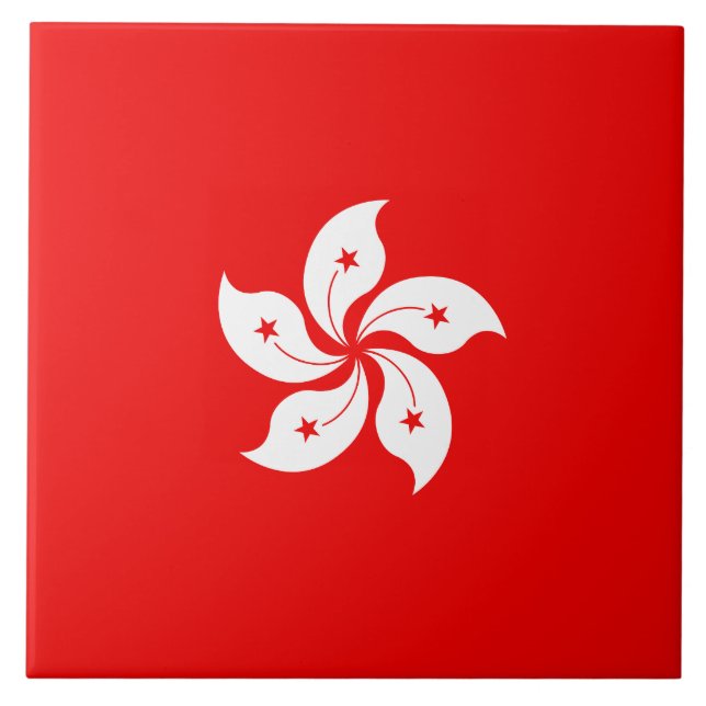 Carreau Symbole de l'orchidée blanche de Hong Kong (Devant)