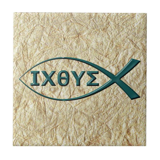 Carreau Symbole de poisson Jésus Carrelage en céramique (Devant)