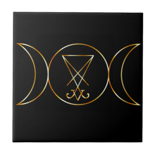 Carreau Symbole de Wiccan, déesse triple
