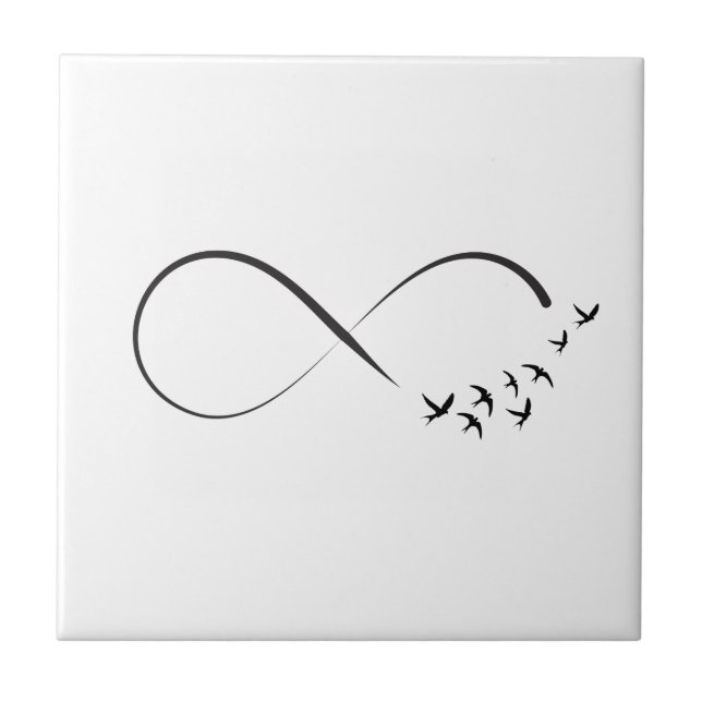 Carreau Symbole d'hirondelle d'infini (Devant)