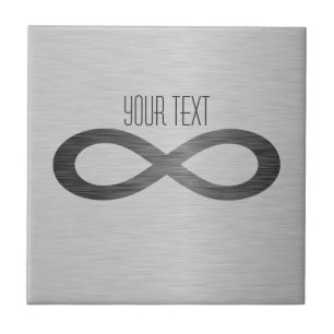 Carreau Symbole d'infini sur la texture métallique de Faux