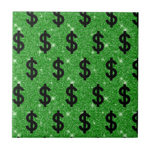 Carreau SYMBOLE Dollar Noir Argent Entrepreneur Wall Stree
