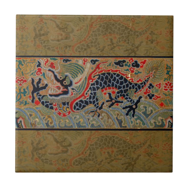 Carreau Symbole dragon chinois Antique asiatique (Devant)