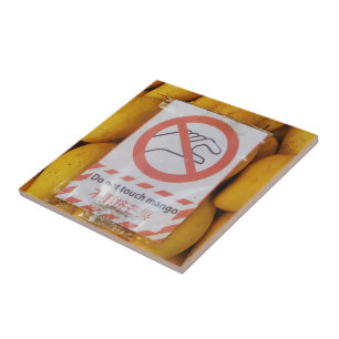 Carreau Symbole drôle 'Ne touche pas la mangue'