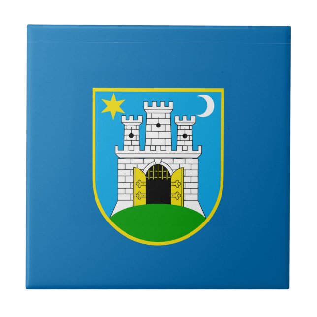 Carreau Symbole du drapeau de la ville de Zagreb (Devant)