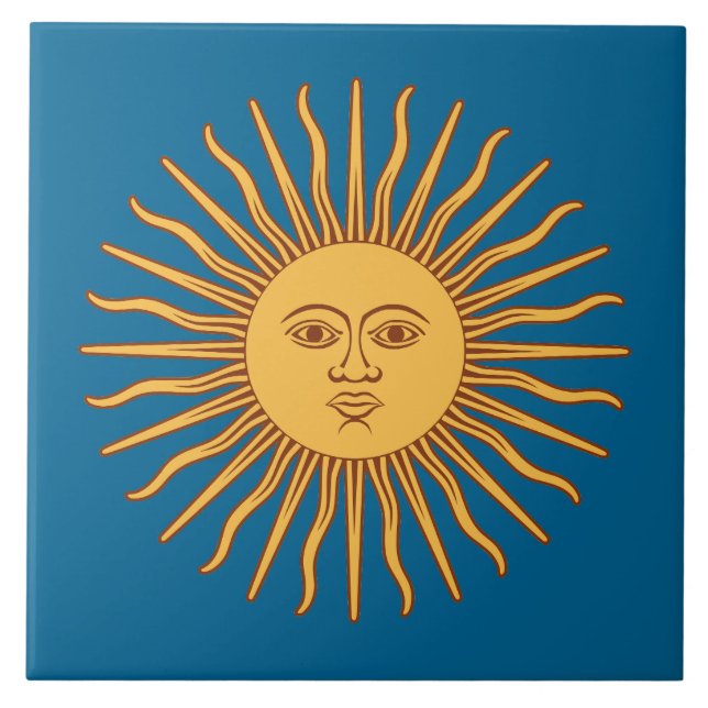 Carreau Symbole d'un dieu soleil (Devant)