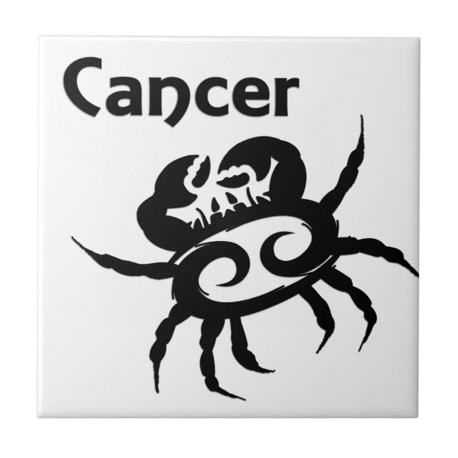 Carreau Symbole et signe du cancer du zodiaque (Devant)