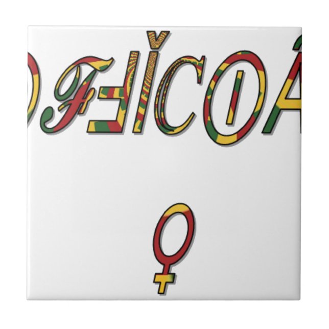 Carreau Symbole féminin inversé "OFFICIAL" Imprimer (Devant)