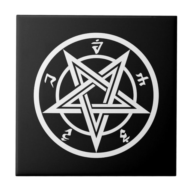 Carreau Symbole pentagramme classique (Devant)