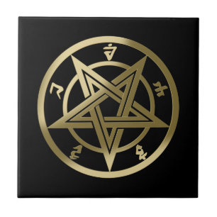 Carreau Symbole pentagramme classique
