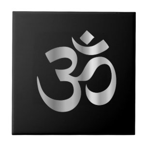 Carreau Symbole religieux d'hindouisme Pranava