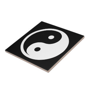 Carreau Symbole Yin Yang - tatouage solide design 2