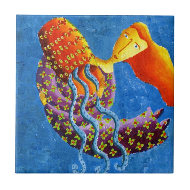 Carreau Symbole Zodiaque Aquarius Horoscope (Devant)