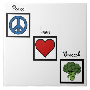 Carreau Symboles Paix Amour et Broccoli