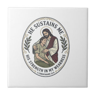 Carreau T-Shirt Encouragement de Jésus pour Maladie Chroni