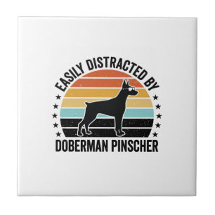 Carreau T-shirt graphique vintage Doberman Pinscher couche
