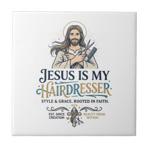 Carreau T-Shirt Inspiration pour Coiffeur Salon de Beauté 