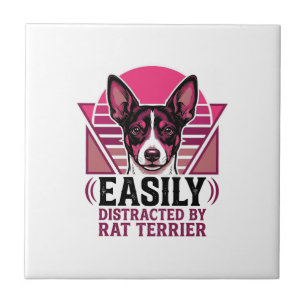 Carreau T-shirt pour chien Rat Terrier Vintage facilement