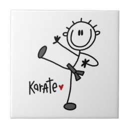 Carreau T-shirts et cadeaux basiques de karaté à figure ma