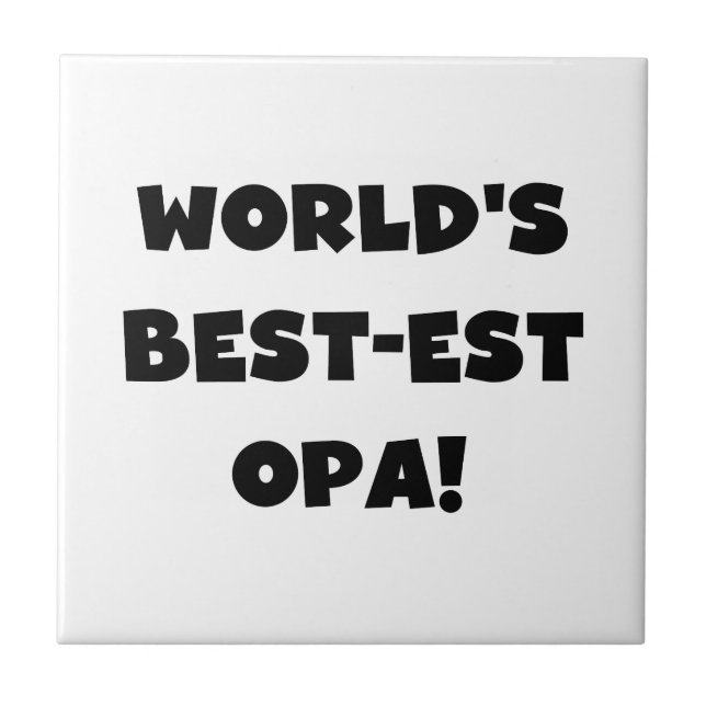 Carreau T-shirts et cadeaux du meilleur opa Black Text au  (Devant)