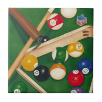 Table de billard Lifelike avec boules et craie