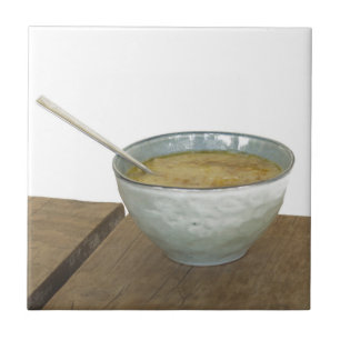 Carreau Table de porridge de cuillère d'argile d'avoine