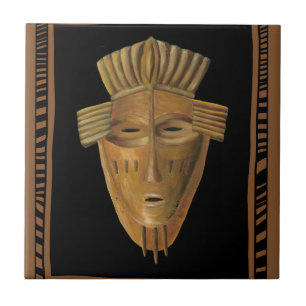 Carreau Tableau de Masque Africain par Chariklia Zarris