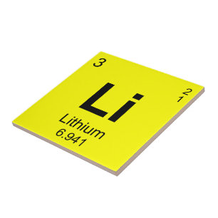 Carreau Tableau des éléments périodique (lithium)