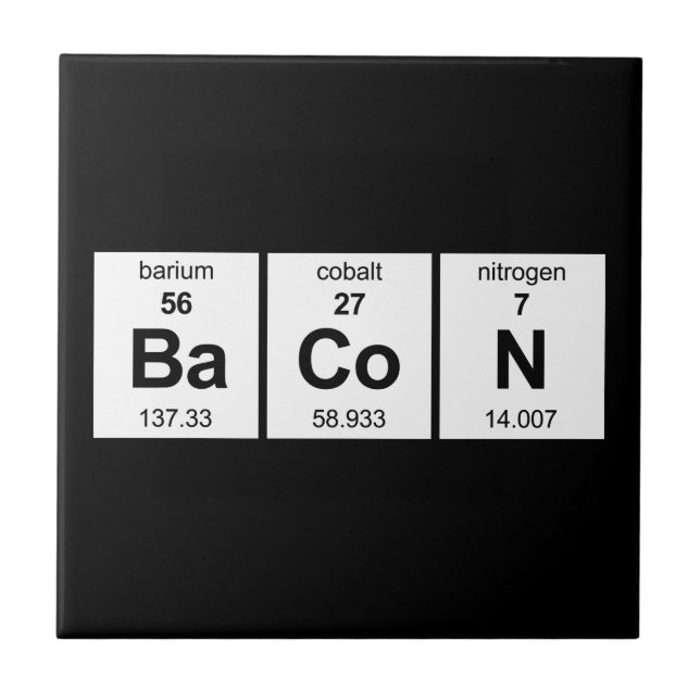 Carreau Tableau périodique de lard (Devant)