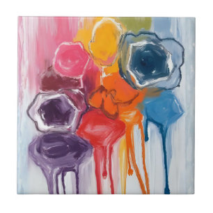 Carreau Tache de peinture   Peinture d'artiste aquarelle